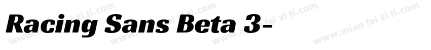 Racing Sans Beta 3字体转换